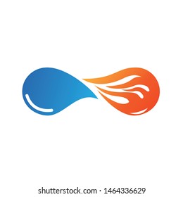 Hot and Cold Infinity logo Or icon design