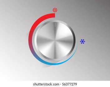 hot and cold knob vector illustration