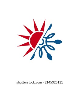 Hot and Cold Logo Design Template