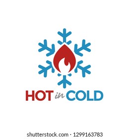 Hot in cold logo graphic design template vector illustration vector