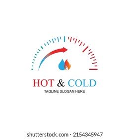 hot and cold logo illustration design template