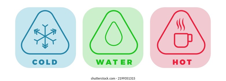 Icono de ajuste frío y caliente. Ilustración vectorial aislada.