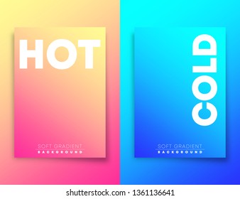 Hot and cold soft gradient texture background for a flyer, poster, brochure cover, typography or other printing products. Vector illustration.