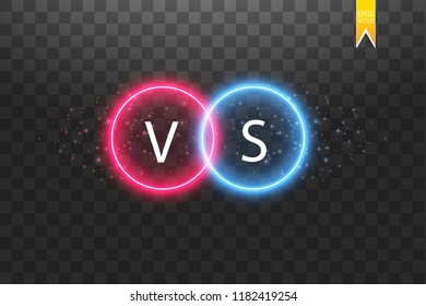Hot and cold sparkling strength. Energy lightning with an electrical discharge isolated on a transparent background. Collision of two forces with red and blue light. Vector illustration. V S.