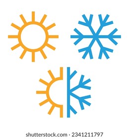 Hot And Cold Temperature Icon