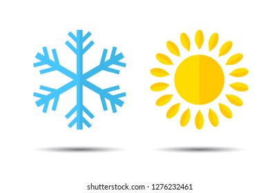 Hot and Cold Temperature Icon. Vector