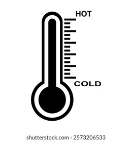 Hot and cold temperature icons. Flat style vector design