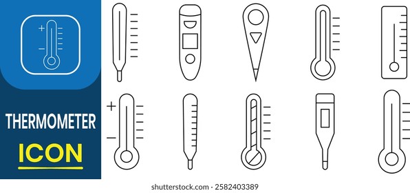 Hot, cold temperature vector. Thermometer and temperature icon. Weather icons, climate control, weather change, warm, freeze weather. Celsius, Fahrenheit, degree. Vector illustration.