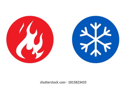 Hot and cold vector icon