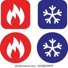 Hot and cold weather sign vector