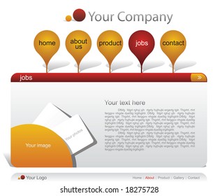 Hot colored baloons website template