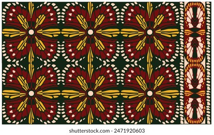 Los colores calientes de la mariposa Ghana, Nigerian, diseño de tela de Ankara, diseño textil africano sin fisuras patrón de textura.