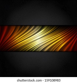 Hot Colors Stripes Background with Black Frame - Vector