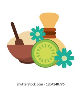 hot compresses face mask fruit flowers spa healthy