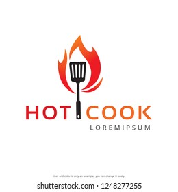 Hot Cook Logo Template Design Vector, Emblem, Concept Design, Creative Symbol, Icon