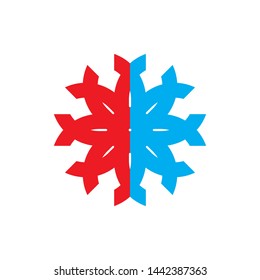 Hot and cool logo design vector
