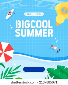 Hot Cool Summer Shopping Template 