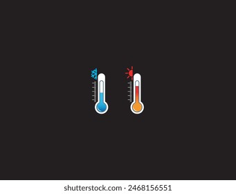 Hot and Cool Temperature symbol. vector illustrations