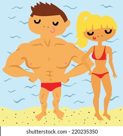 Hot Couple on the Beach