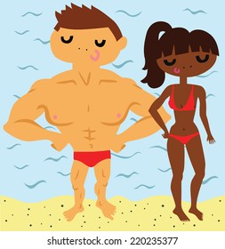 Hot Couple on the Beach