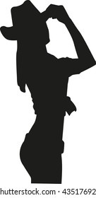 Hot Cowgirl Silhouette