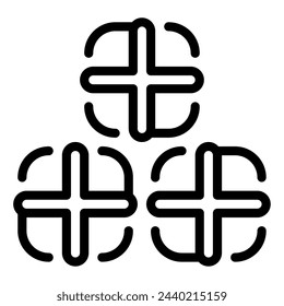 Hot Cross Bun Icon For web, app, infographic, etc