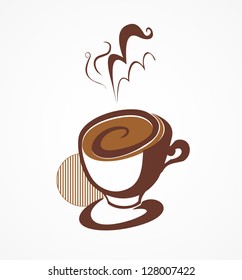 Hot cup of coffee