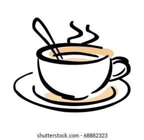 Hot cup of coffee