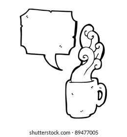 hot cup of coffee cartoon