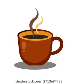 Hot cup of coffee. A cup of drink.