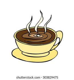 A hot cup of coffee icon