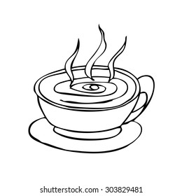 A hot cup of coffee icon