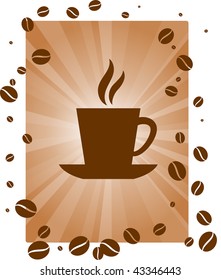 Copa caliente de café Ilustración vectorial original