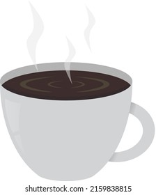 heiße Tasse Kaffee, Vektorgrafik