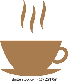 Hot cup of coffee, warm coffee logo, Coffee cup icon vector