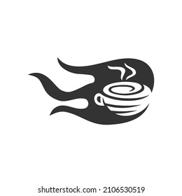 Hot cup drink coffee tea Icon Illustration Brand Identity