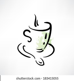 hot cup grunge icon