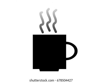 Hot cup sign and symbol