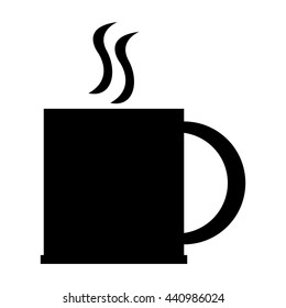 hot cup silhouette , vector illustration