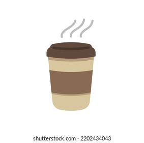 hot cup takeaway cartoon. vector illustration