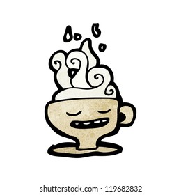 caricatura de taza de té caliente