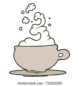 hot cup of tea cartoon
