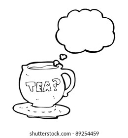 scharfe Tasse Teekartoon