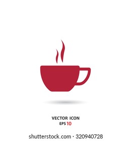 Hot cup of tea icon for web and mobile