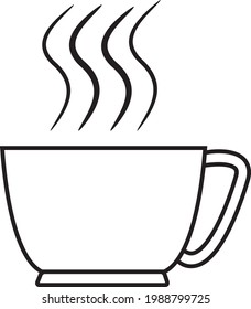 hot cup of tea vector icon