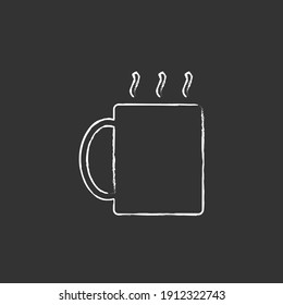 Hot cup vector chalk icon
