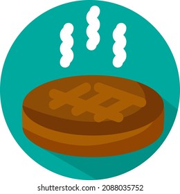 Hot cutlet, illustration, vector, on a white background.