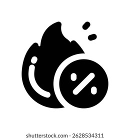 hot dale glyph icon. Strong and solid vector icon for websites, mobile interfaces, presentations, and visual branding. High quality and easy to edit.