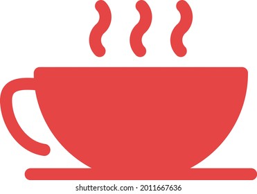 Hot dark coffee, illustration, vector on a white background.