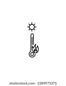 icono de día caliente,icono de mejor línea vector.